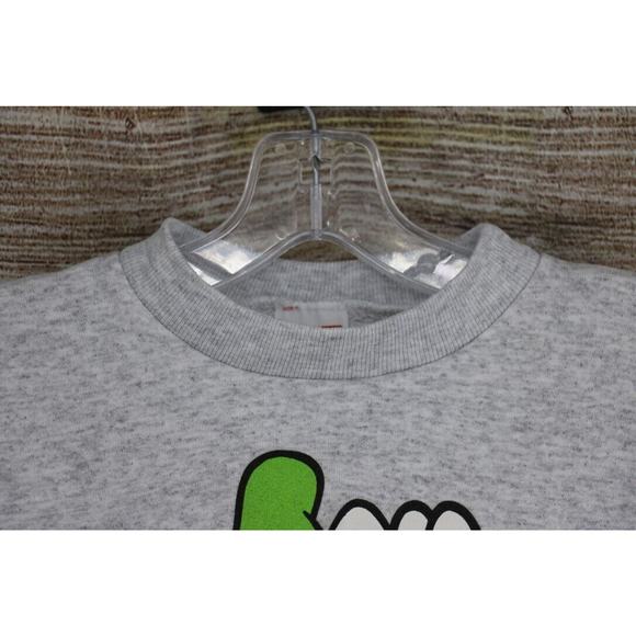 VINTAGE Disney Wear Kids Youth Size Large Pullover Sweatshirt Goofy Heather Gray - Picture 2 of 9